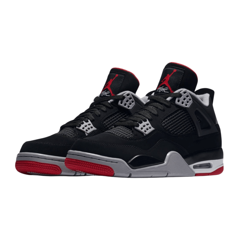 Air Jordan 4 “Bred 2019” Black/Cement Grey-Summit White-Fire Red - Underkicks