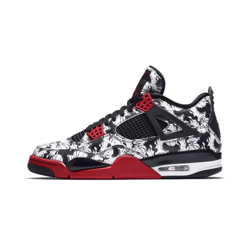 Air Jordan 4 ‘Tattoo’ Black/Fire Red-Black-White - Underkicks