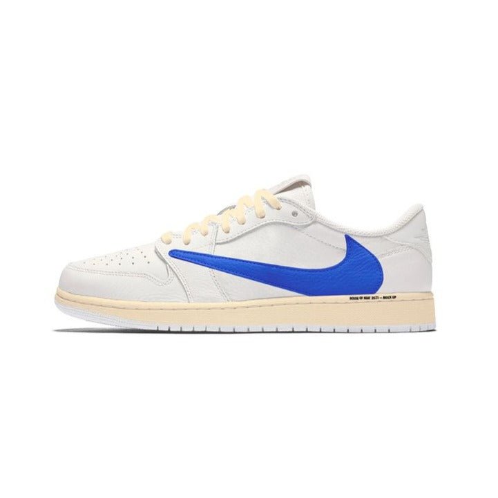 Travis Scott x fragment x Air Jordan 1 Low OG “White/Blue/Sail” - UnderKicks